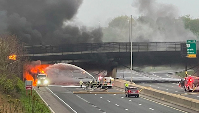 Fiery Connecticut I-95 tanker crash shuts down portion of major highway for second time in just over a year