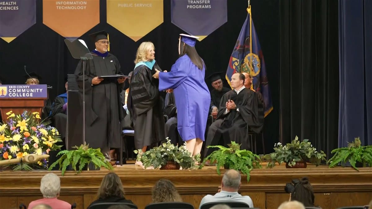 First Lady Dr. Jill Biden delivers commencement speech at Pennsylvania community college - KYMA
