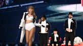 Taylor Swift brought a tuxedo-clad Travis Kelce to the stage during London Eras Tour show