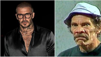 ¡Se les chispoteó! Dibujo de David Beckham se vuelve tendencia por parecido con Don Ramón