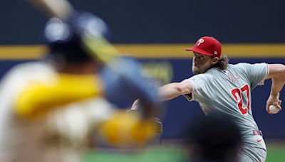 Philadelphia Phillies fall to Milwaukee Brewers in 9th inning despite Aaron Nola's strong outing