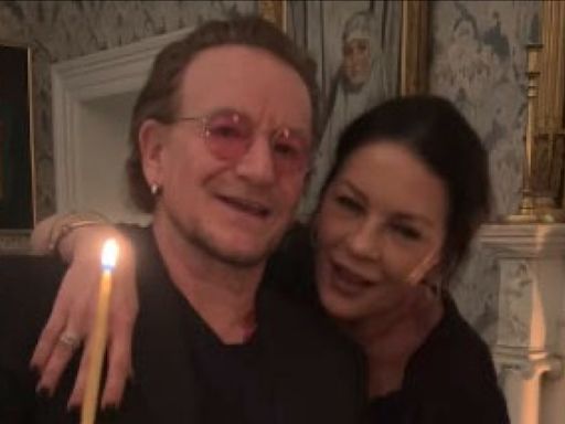 Bono sings Happy Birthday to Michael Douglas