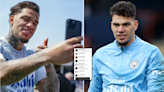 Ederson shares texts he received from Arsenal fans before Spurs v City after number leaked