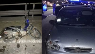 Robo y choque en la autopista a Buenos Aires: un automovilista embistió a motochorros