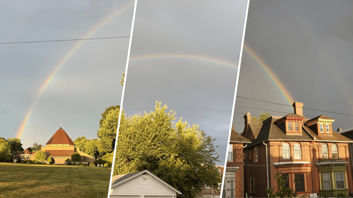 Did you see it? A double rainbow brought some color to the Philadelphia region on Saturday