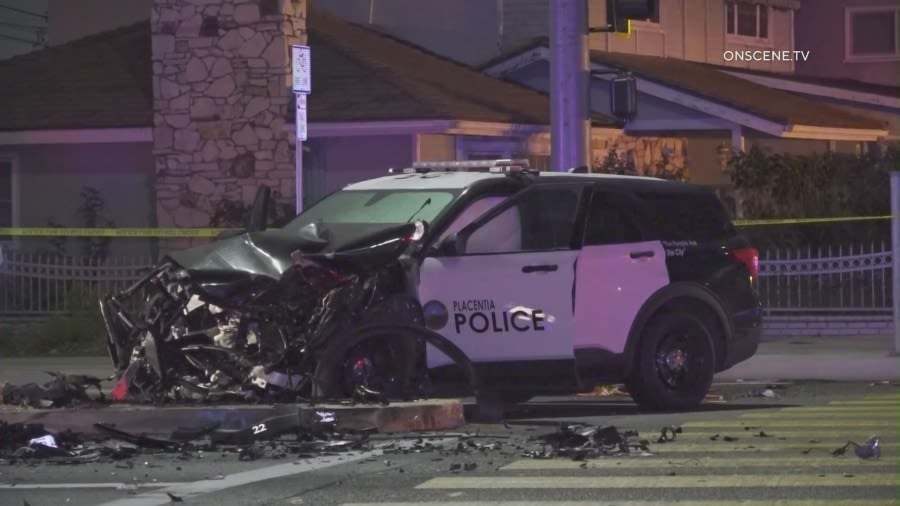 Officer, suspect hospitalized following head-on pursuit crash in Orange County