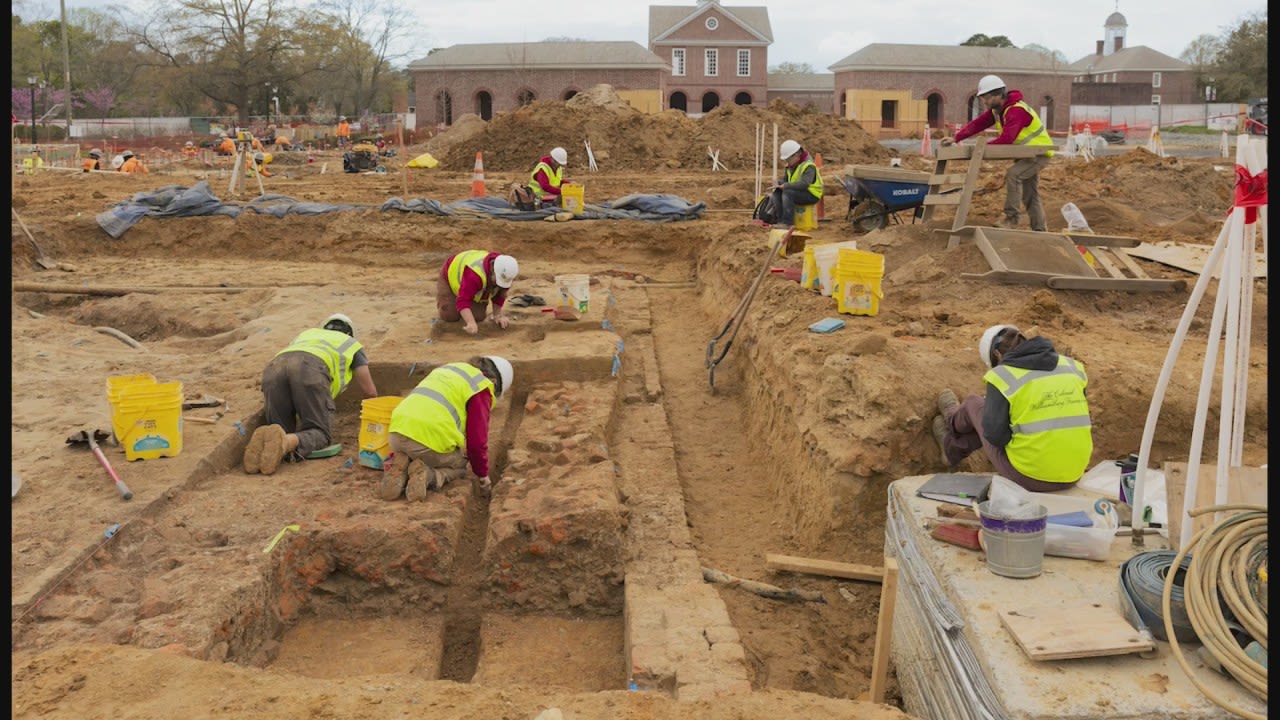 Archeological site found while building new archaeology center in Williamsburg