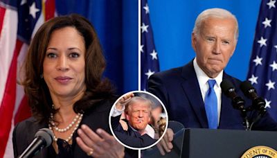 Kamala Harris promises to do everything in her power to defeat Donald Trump after Joe Biden drops out of race