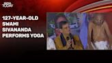 127-year-old Padma Shri Swami Sivananda performs yoga in Mumbai