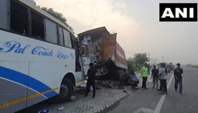 Uttar Pradesh: 2 dead, 16 injured after double-decker bus collides with truck in Hathras | Today News