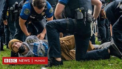 Las impactantes imágenes de los enfrentamientos entre estudiantes y policías en las protestas por Gaza en las universidades de EE.UU.