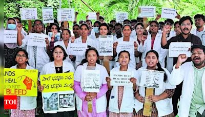 Telangana Junior Doctors Strike Continues Due to Lack of Clarity on Demands | Hyderabad News - Times of India