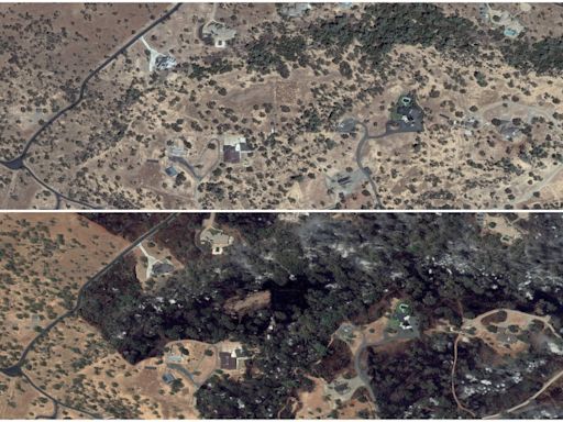 Shocking satellite photos show the extent of damage from the Chico wildfire in California