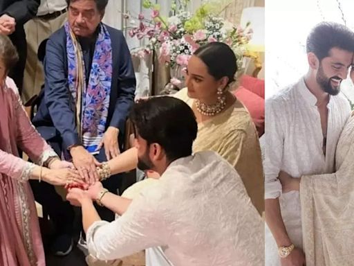 Shatrughan Sinha and Poonam Sinha perform 'Kanyadaan' ritual at Sonakshi Sinha's wedding with Zaheer Iqbal - PIC goes viral | Hindi Movie News - Times of India