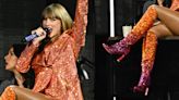 Taylor Swift Glitters in Custom Christian Louboutin Boots During Eras Tour in Paris