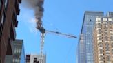 At least six injured after New York City construction crane partially collapses during fire