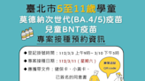 北市3/11開設兒童疫苗專案接種站 即日起上網預約