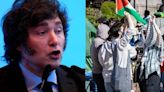 Javier Milei califica de "aberrantes" las protestas propalestinas en EU | El Universal