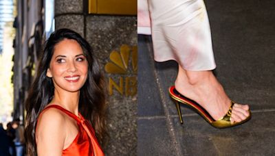 Olivia Munn Shines in Gold Maison Ernest Mules on ‘The Kelly Clarkson Show’