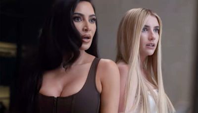 Emma Roberts Says Kim Kardashian Was 'Very Normal' on Set of 'AHS': 'She Doesn't Have a Huge Entourage'