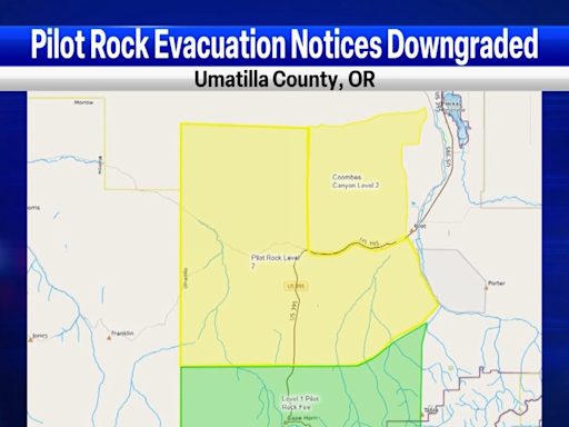 Pilot Rock Fire reaches 95 percent containment after burning 19,000 acres, level 2 (BE SET) evacuations in place