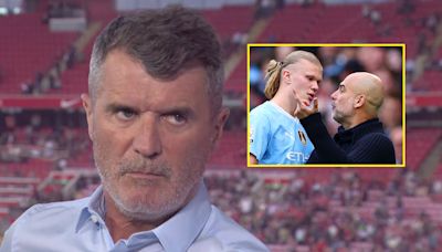 Roy Keane awkwardly stares at Sky Sports host for Erling Haaland question