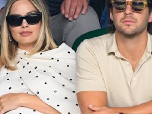 Pregnant Margot Robbie and Husband Tom Ackerley Pack on the PDA at Wimbledon 2024 - E! Online