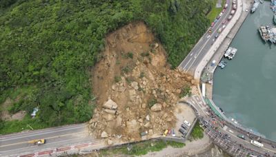 基隆潮境公園路口坍方研判地震降雨釀災 公路局估6/11搶通