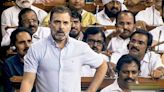 Cong MPs protest Speaker expunging portions of Rahul's speech - News Today | First with the news