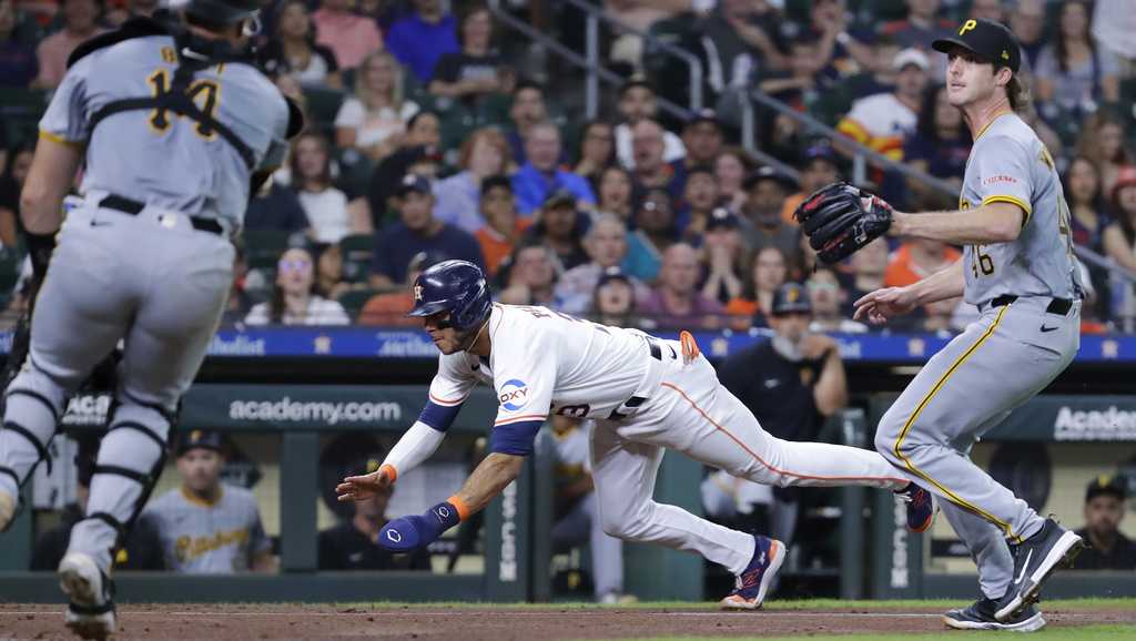 Valdez strikes out 10, Dubón hits a 2-run homer, and Astros come back for 5-4 win over Pirates