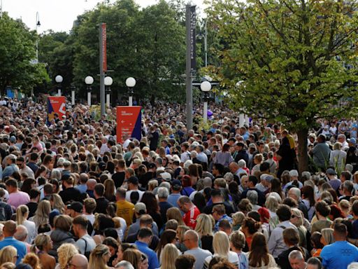 Protestors clash with police near site of UK stabbing attack that killed three girls