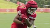 Patrick Mahomes and Louis Rees-Zammit combine in Chiefs practice