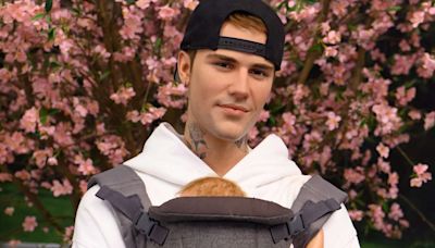 Justin Bieber wax figure at Madame Tussauds now has a baby on board