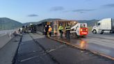 SB I-5 open after semi-truck hauling wine overturns