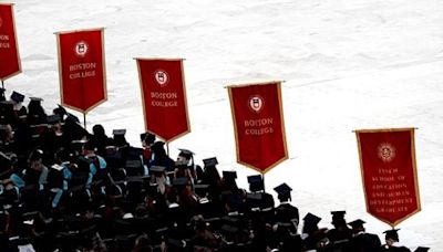 Boston College students graduate in traditional fashion, with mentions of global tensions - The Boston Globe