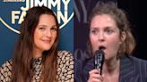 Drew Barrymore appeared startled as she was escorted off stage when someone tried to crash her interview with Reneé Rapp in New York City