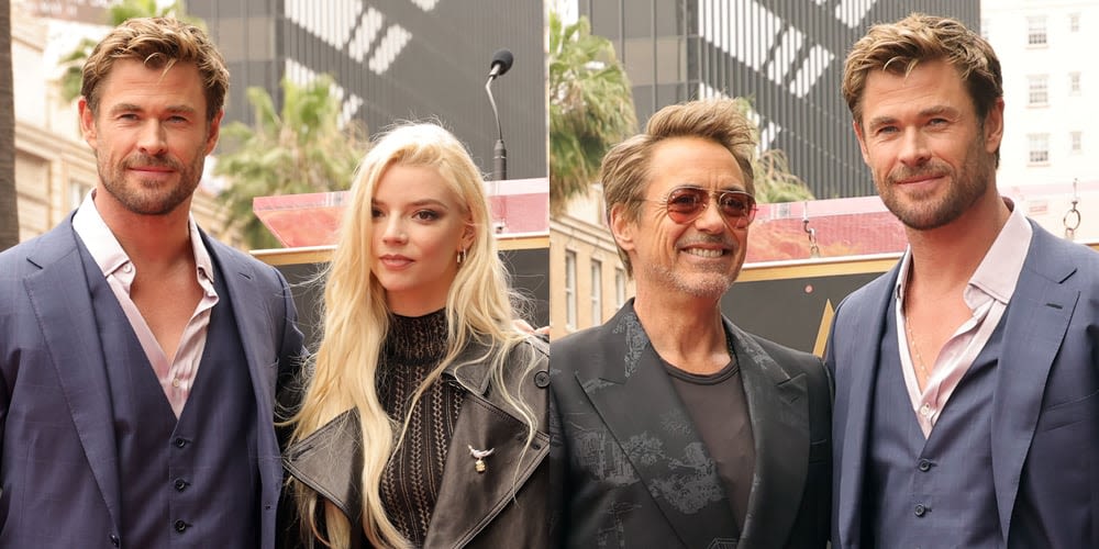 Robert Downey Jr. Represents Avengers at Chris Hemsworth’s Walk of Fame Star Ceremony, Playfully Drags Costar