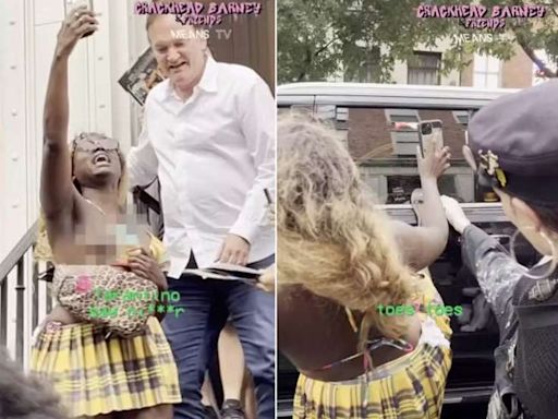 Ativista faz protesto com topless contra Quentin Tarantino em Nova York