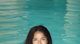 Salma Hayek posts a bikini workout video thirst trap to celebrate Instagram milestone