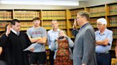 Roger Johnson, running unopposed, installed as Boone County prosecutor five months early