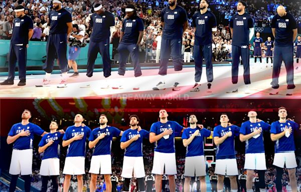 Pictures Show The Difference In How Serbia And Team USA Respect Their National Anthem