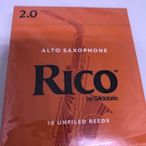 筌曜樂器(I3038)全新 D'Addario Rico 中音 ALTO 薩克斯風 竹片( 橘盒10片)