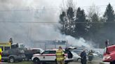 SLIDESHOW: Flames race through commercial garage in Delaware Township