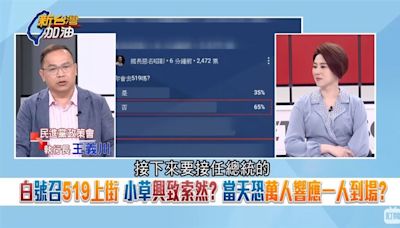 新台灣加油／糗！館長直播民調「會去519嗎」？僅35%稱會