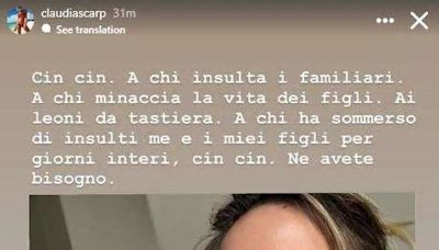 La moglie di Acerbi sui social: "Cin cin a chi ci ha insultato, ai leoni da tastiera"