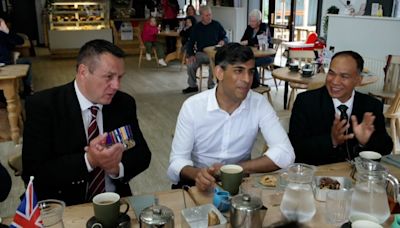 Rishi Sunak greeted by laughter from veterans during Armed Forces visit