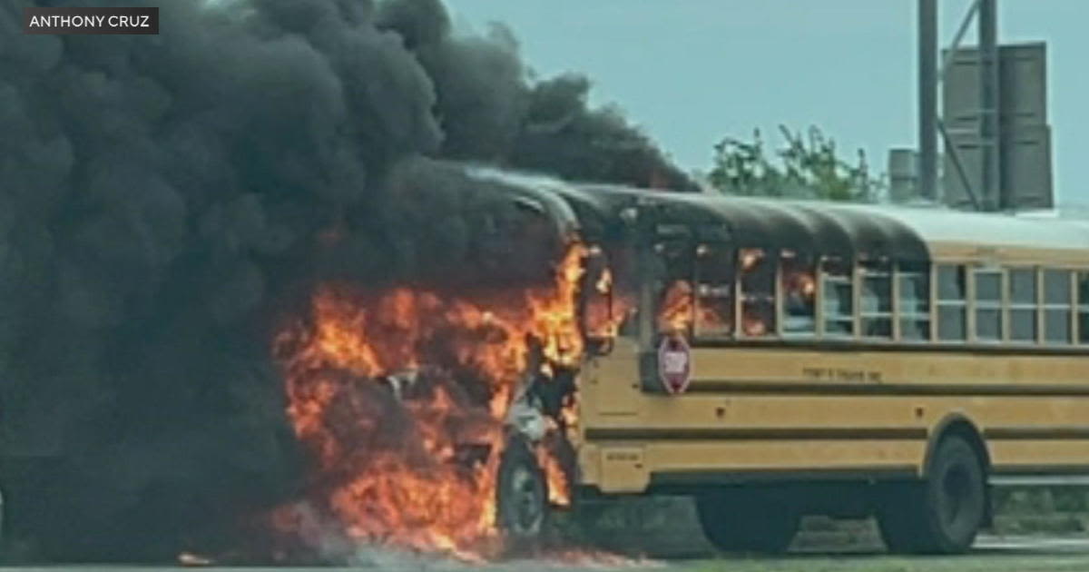 School bus carrying students catches fire on I-93 in Boston, 4 people sent to hospital