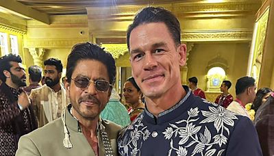 John Cena shares pic with Shah Rukh Khan at Anant Ambani-Radhika’s wedding ceremony