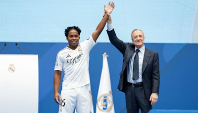 ‘You have fulfilled the dream of your life’ – Florentino Perez welcomes Endrick to Real Madrid