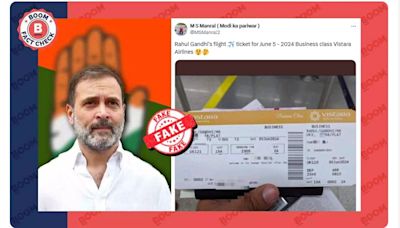 Fact Check: Boarding pass hinting at Rahul Gandhi's plans to leave India on 5 June is photoshopped